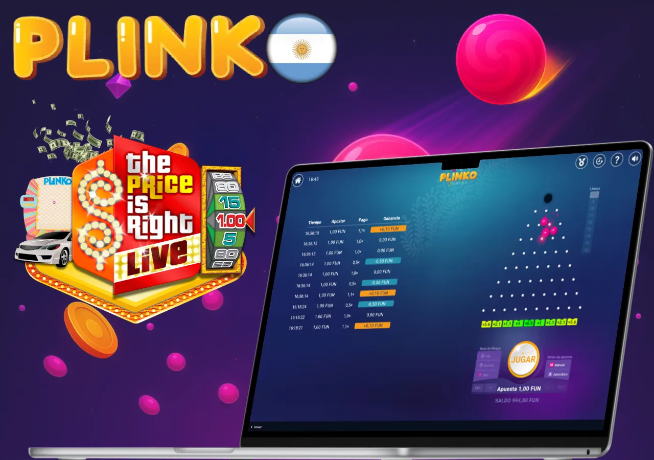 Plinko Argentina y The Price Is Right Live combinados para una experiencia de casino emocionante